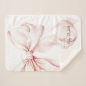 ピンクボウベビープレゼント シェルパブランケット (正面(横))