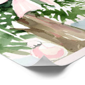 ピンクボウベビーベビーシャワー外は寒い ポスター (角)