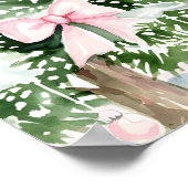 ピンクボウベビーベビーシャワー外は寒い ポスター (角)