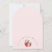 ピンクボウベリースイートベビーシャワーアーチ 招待状 (裏面)