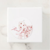 ピンクボウベリースイートベビーシャワーメッセージカード フェイバータグ (インサイチュ)