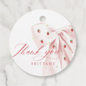 ピンクボウベリースイートベビーシャワー フェイバータグ (正面)