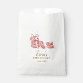 ピンクボウボンジュールベベフランスのーマカロンベビーシャワー フェイバーバッグ (正面)