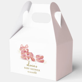 ピンクボウボンジュールベベフランスのーマカロンベビーシャワー フェイバーボックス