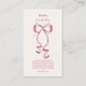 ピンクボウミニマリストガールベビーシューウェブックスフォーベビー エンクロージャーカード (正面)