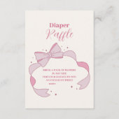 ピンクボウミニマリストガールベビーシューワラッフルおむつ エンクロージャーカード (正面)