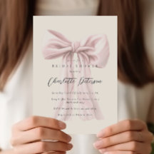 ピンクボウミニマルブライダルシャワー