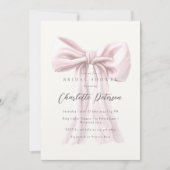 ピンクボウミニマルブライダルシャワー 招待状 (正面)