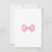 ピンクボウモダンガールベビーシャワー サンキューカード (裏面)