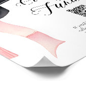 ピンクボウモダングラデーション上限QRコードカレッジファンド ポスター (角)