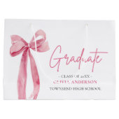 ピンクボウモダンコケット卒業生 ラージペーパーバッグ (裏面)