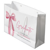 ピンクボウモダンコケット卒業生 ラージペーパーバッグ (正面アングル)