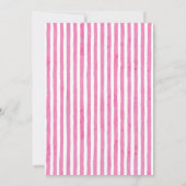 ピンクボウモダンドールフレーム誕生日 招待状 (裏面)