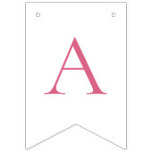 ピンクボウモダンハッピーバースデーバンティングバナー バンティングフラッグ (第3の旗)