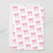 ピンクボウモダンブライダルシャワー招待 招待状 (裏面)