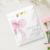 ピンクボウモダンベイビーシャワーありがとう フェイバーバッグ (封をした状態)