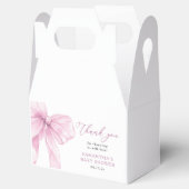 ピンクボウモダンベイビーシャワーありがとう フェイバーボックス (オープン)