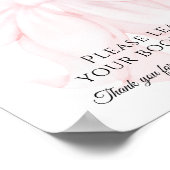 ピンクボウモダンベビーシャワーベビー本 ポスター (角)