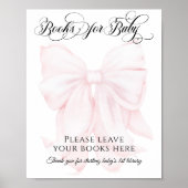 ピンクボウモダンベビーシャワーベビー本 ポスター (正面)