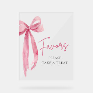 ピンクボウモダン卒業式パーティーが看板を引き立てる アクリルサイン