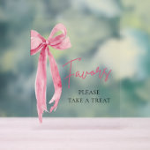 ピンクボウモダン卒業式パーティーが看板を引き立てる アクリルサイン (ニュートラル)