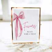 ピンクボウモダン卒業式パーティーが看板を引き立てる ポスター