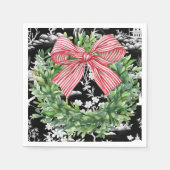 ピンクボウモノグラムナ名門私立校風のプキン スタンダードカクテルナプキン (正面)