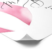 ピンクボウモモザバーコケットベビーシャワー ポスター (角)