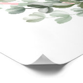 ピンクボウユーカリプツクレストベビーシャワーウェルカム ポスター (角)