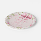 ピンクボウラブシャックフィアンスブライダルシャワー ペーパープレート (アングル)