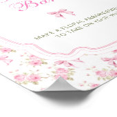 ピンクボウラブシャックフラワーバー ポスター (角)