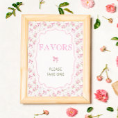 ピンクボウラブシャックベビーエレガントシャワーの好意 ポスター