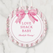 ピンクボウラブシャックベビーシャワーありがとう フェイバータグ (裏面)