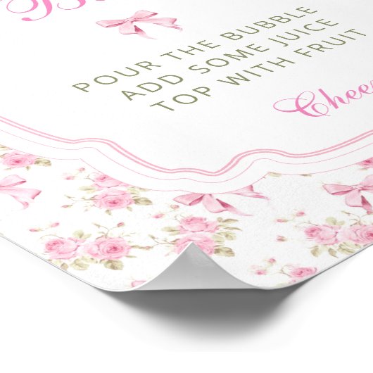 ピンクボウラブシャックベビーシャワーマムオーサバー ポスター (角)