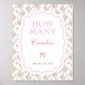 ピンクボウラブシャックベビー数を推測する ポスター (正面)