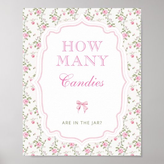 ピンクボウラブシャックベビー数を推測する ポスター (正面)