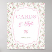 ピンクボウラブシャックヴィンテージカードとギフト ポスター (正面)