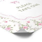 ピンクボウラブシャックヴィンテージベビーシャワーの好意 ポスター (角)