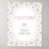 ピンクボウラブシャックヴィンテージベビーシャワーの好意 ポスター (正面)