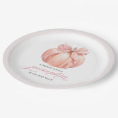 ピンクボウリトルカボキンベビーシャワー紙プレート ペーパープレート (アングル)