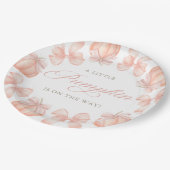 ピンクボウリトルカボキンベビーシャワー紙プレート ペーパープレート (アングル)