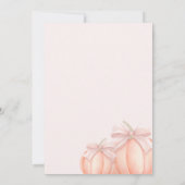 ピンクボウリトルカンプキンベビーシャワー招待状 招待状 (裏面)