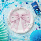 ピンクボウリトルブベビーシャワー紙プレート ペーパープレート (パーティー)