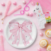 ピンクボウリトルブベビーシャワー紙プレート ペーパープレート (パーティー)