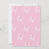 ピンクボウリトルブー幽霊ベビーシャワー招待状 招待状 (裏面)