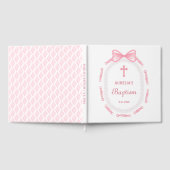 ピンクボウリボンフレームバプテスマ ゲストブック (全面)