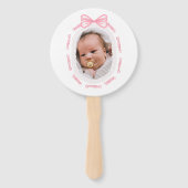 ピンクボウリボンフレームバプテスマ ハンドファン (正面)