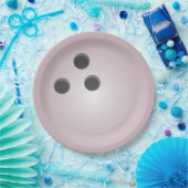 ピンクボウリングボール ペーパープレート (パーティー)