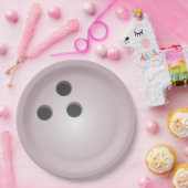 ピンクボウリングボール ペーパープレート (パーティー)