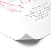 ピンクボウレイトナイトおむつゲームサインガール赤面 ポスター (角)